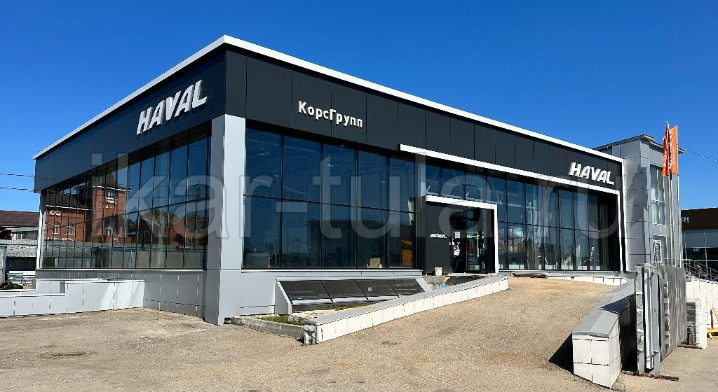 Остекление и облицовка дилерского центра HAVAL в городе Калуга